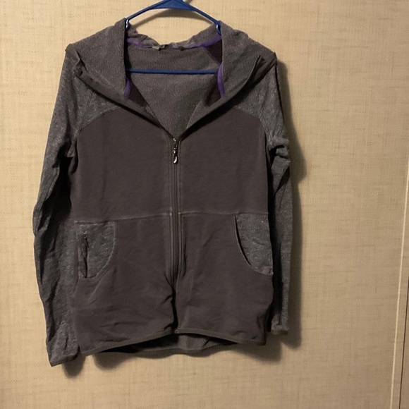 The North Face Tops - The North Face Gray and Purple Hoodie